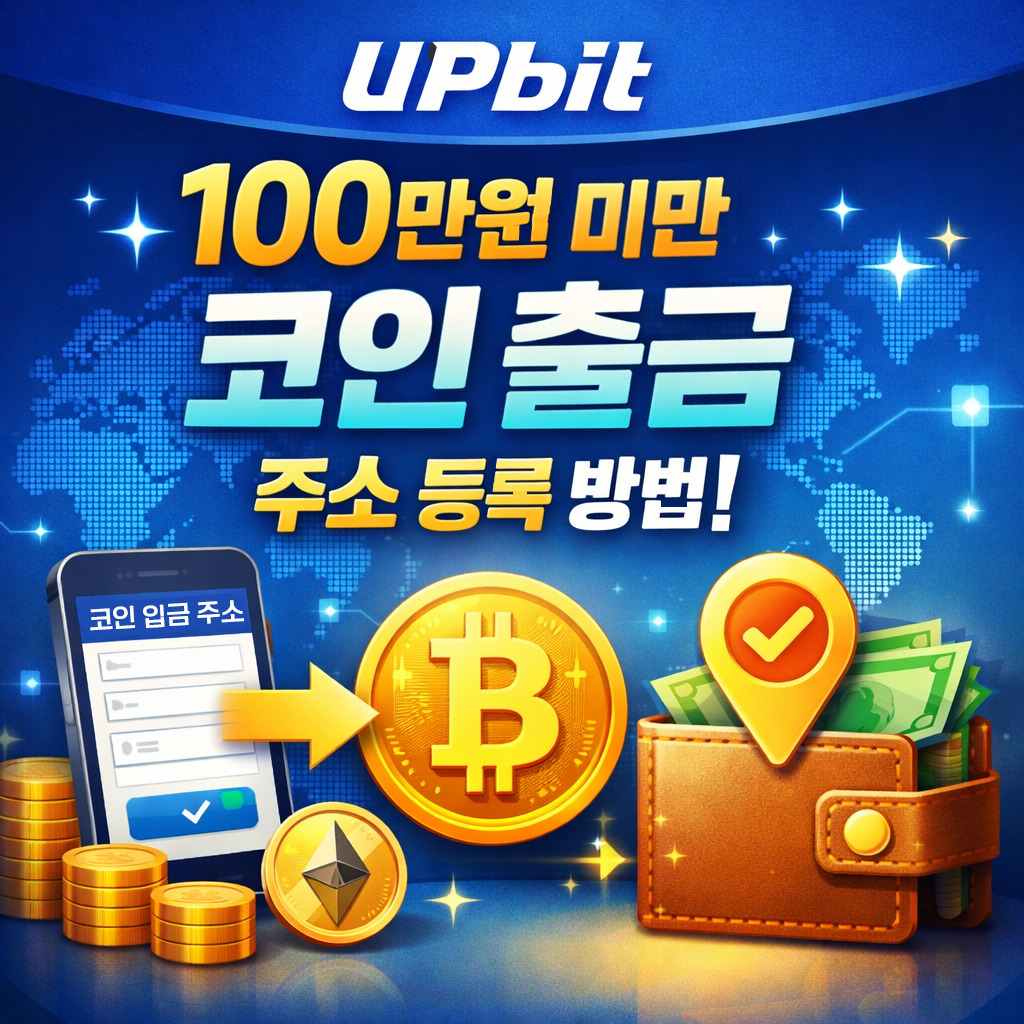 업비트 100만원 미만 출금 주소 등록