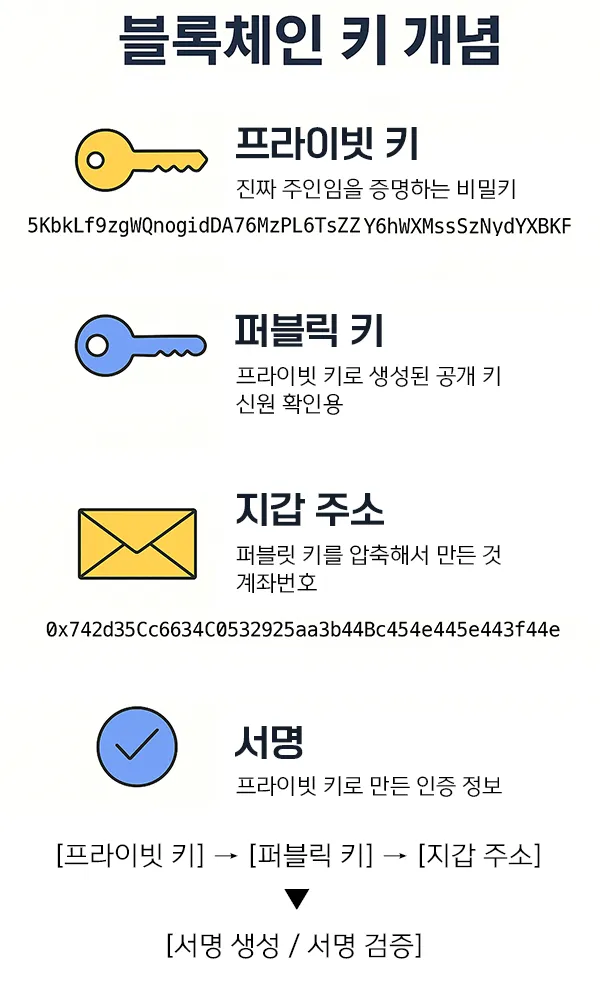 블록체인 키 개념
